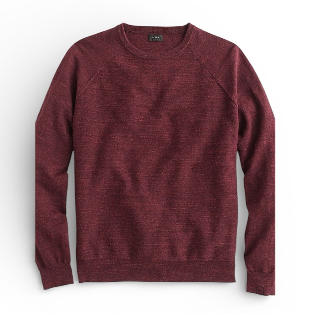 J. Crew Men's Heathered Cotton Slim Crewneck Sweater